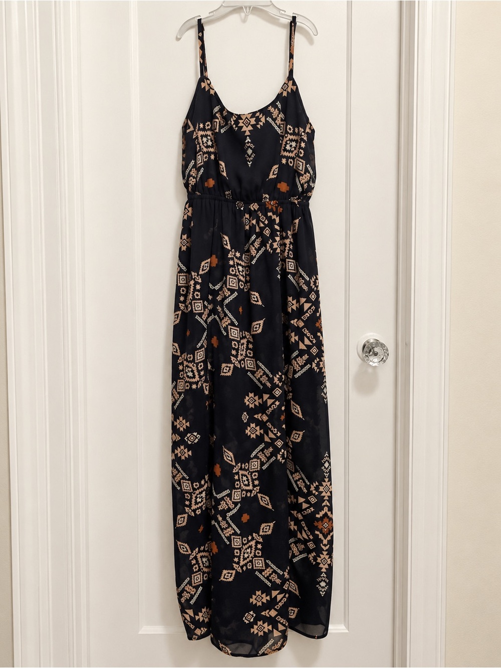 Fire Los Angeles XS Boho Geometric Print Maxi Dress